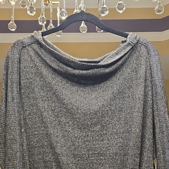 We The Free Charcoal Off-Shoulder Sweater - Picture 3 of 14